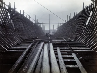 Yard No. 647, Baikal. Ice-Breaking Train Ferry Steamer Baikal in Frame at Low Walker Yard